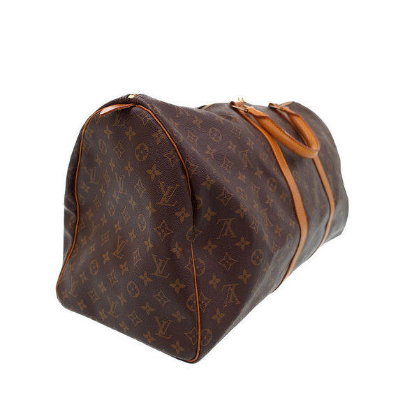Louis Vuitton 55 Monogram Bag Keepall Brown - Picture 1 of 9